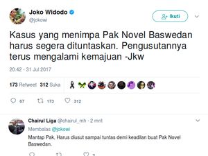 Jokowi: Kasus Penyerangan Novel Harus Segera Dituntaskan!