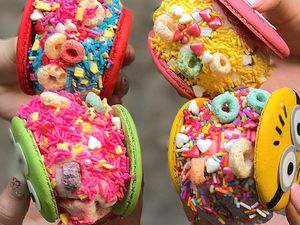 Lucunya! Macaron Ice Cream Bentuk Minion Hingga Es Krim Tumpuk 10 Skop