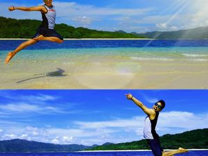Keindahan tuhan tiada batas. Beach gili kendis. Liburan juni