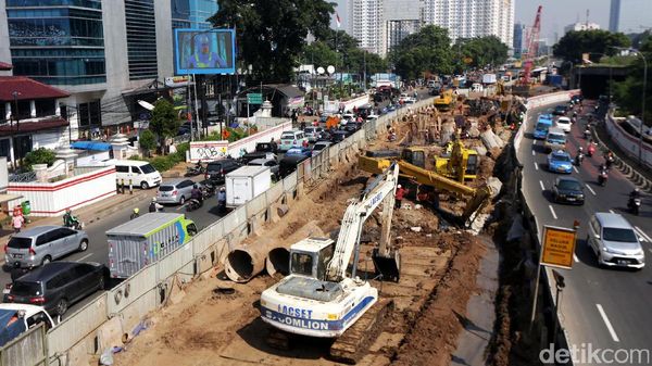 Penampakan Terkini Proyek LRT Cawang-Dukuh Atas