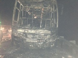 Bus Terbakar di Tol Cipali, Semua Penumpang Selamat
