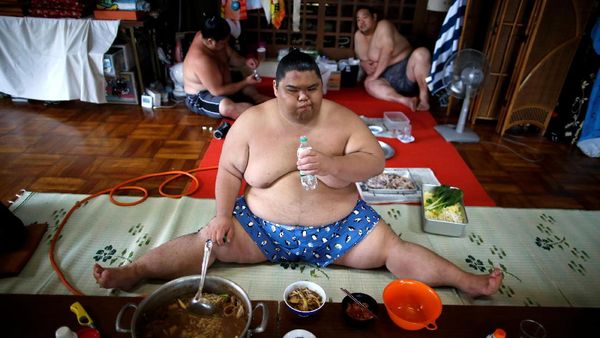 Foto-foto di Balik Tubuh Gemuk Para Pesumo