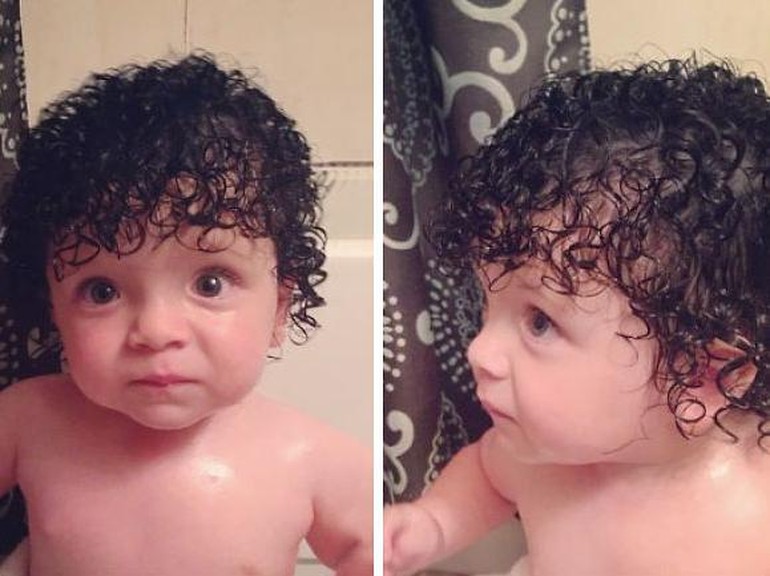 Foto 10 Bayi Yang Terlahir Dengan Rambut Unik Gemas