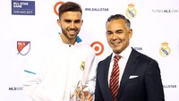 Penyerang muda Madrid Borja Mayoral terpilih sebagai man of the match. Foto: Mark J. Rebilas-USA TODAY Sports