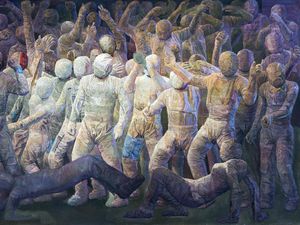 14 Karya Lukisan Koran Budi Ubrux Dipamerkan di Jakarta