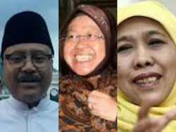 Survei Charta Politika: Gus Ipul, Risma, dan Khofifah Terkuat di Jatim