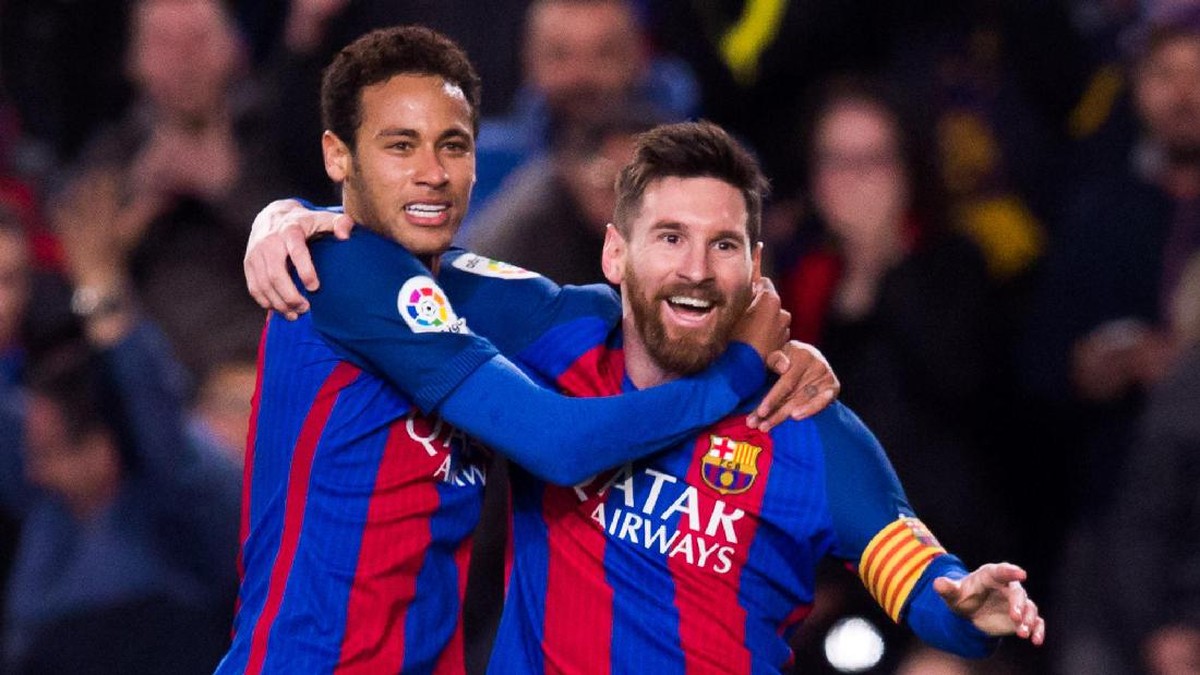 Neymar dan Messi saat masih di Barcelona (Alex Caparros/Getty Images)