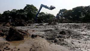 Lumpur Padat Dikeruk dari Setu Lembang