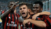 Menang 2-0, Milan lolos ke babak play-off dengan agregat 3-0. Siapa lawan Milan berikutnya akan diketahui dalam undian pada Jumat (4/8) sore WIB ini. Foto: Emilio Andreoli/Getty Images