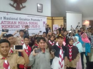 Ratusan Pramuka Berkreasi Bikin Video Pakai Smartphone