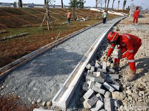 Pembangunan Taman untuk Percantik Tanggul Laut Kalibaru