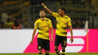 Setelah berimbang 1-1 di babak pertama, Dortmund kembali unggul di menit ke-71. Pierre-Emerick Aubameyang jadi pencetak golnya. (Foto: Reuters)