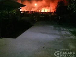 Hutan di Dekat Danau Bagan Batam Terbakar