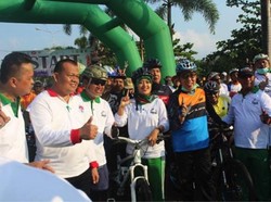 Bupati Lampung Timur Lepas Peserta Gowes Pesona Nusantara 2017