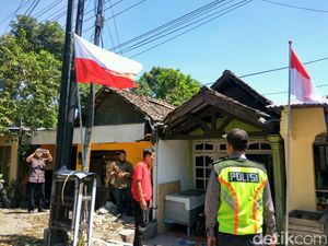 Pasang Bendera Terbalik, Seorang Ibu Hamil di Sidoarjo Dihukum