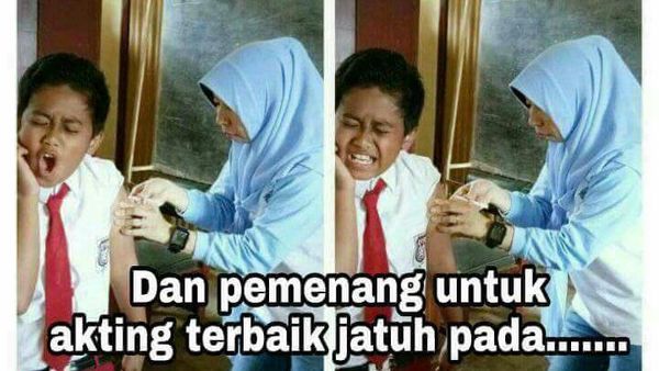 Foto: Ekspresi Bocah-bocah Saat Imunisasi Ini Jadi Meme Kocak!