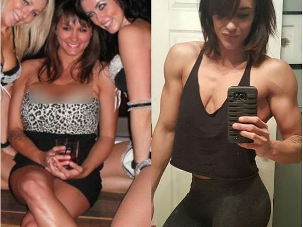 Foto Transformasi Mengecilkan Payudara Hanya dengan Olahraga