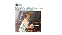 Sementara salah satu meme lain menyebutnya jadi mirip tokoh yang dimainkan aktor Hollywood Will Ferrell di sebuah film. (Foto: Twitter @JarethB)
