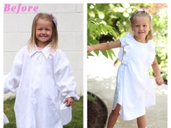 Hebat, Ibu Kreatif Sulap Baju Bekas Ayah Jadi Dress Cantik untuk Anak