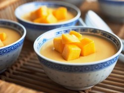 Lembut Manis, Puding Mangga Saus Vanilla Bisa Dibuat dengan 4 Langkah Ini!