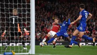 Ramsey langsung bikin gol di menit ke-83. Gol ini menghidupkan semangat Arsenal. (Foto: Shaun Botterill/Getty Images)