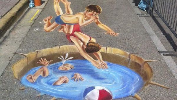 Deretan Lukisan 3D Keren Karya Seniman Jalanan