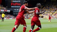 Sadio Mane membuka gol pertama Liverpool musim ini. Di musim lalu, Mane juga bikin gol di laga pembuka (Foto: REUTERS/Darren Staples)