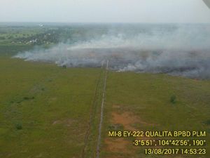 Cuaca Panas, Hari Ini Muncul 11 Titik Api di Riau