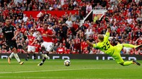 Tuan rumah memperbesar keunggulan pada menit 87 lewat Anthony Martial. (Foto: Reuters/Jason Cairnduff)