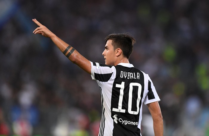 Soccer Football - Juventus vs Lazio Italian Super Cup Final - Rome, Italy - August 13, 2017   Juventus’ Paulo Dybala celebrates scoring a goal    REUTERS/Alberto Lingria