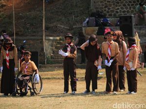 1.350 Pelajar Berkebutuhan Khusus Rayakan Hari Pramuka di Sumedang