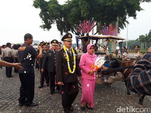 Polres Jakpus Lepas 25 Purnawirawan di Silang Monas