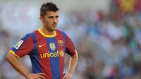 Nilai transfer David Villa saat didatangkan Barca dari Valencia pada 2010 sama dengan Paulinho yakni 40 juta euro. Foto: Denis Doyle/Getty Images