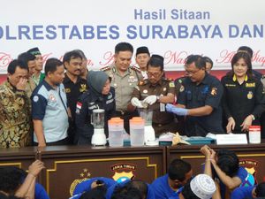Narkoba dan Miras Hasil Ungkap Sebulan di Surabaya Dimusnahkan
