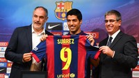 Luis Suarez jadi pemain termahal kedua yang pernah dibeli Barcelona. Dia direkrut dengan nilai transfer 81,72 juta euro dari Liverpool pada 2014. Foto: David Ramos/Getty Images