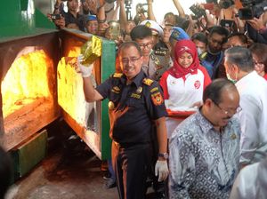 Pemusnahan 1,4 Ton Sabu, Bea Cukai: Aparat Sinergi Mengawasi Pemusnahan 1,4 Ton Sabu, Bea Cukai: Aparat Sinergi Mengawasi