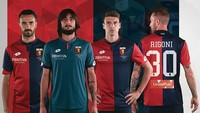 Genoa didukung ole Lotto di musim ini. Warna bajunya sisi kiri merah, sisi kanan biru (Foto: dok. Genoa)