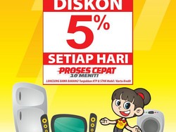 Tambahan Diskon 5% Megazip di Transmart dan Carrefour