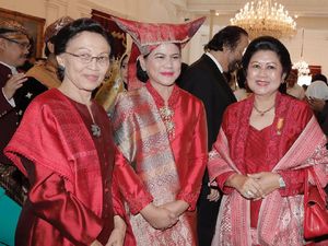 Senyum Happy Bu Ani di Istana