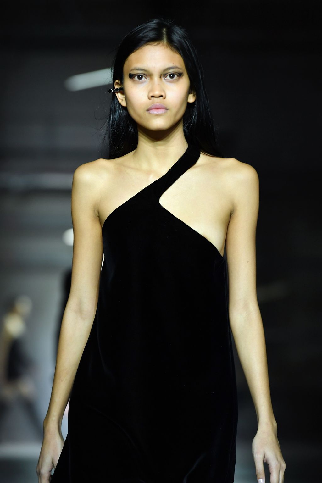 PARIS, FRANCE - FEBRUARY 28:  A model walks the runway during the Saint Laurent show as part of the Paris Fashion Week Womenswear Fall/Winter 2017/2018 on February 28, 2017 in Paris, France.2:10  (Photo by Pascal Le Segretain/Getty Images)