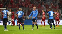 Leverkusen baru mampu menipiskan skor di menit ke-65 lewat sepakan Admir Mehmedi. Foto: Michael Dalder/REUTERS