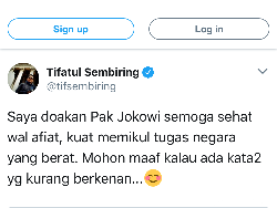Kembali Doakan Jokowi, Tifatul: Maaf Jika Ada yang Kurang Berkenan