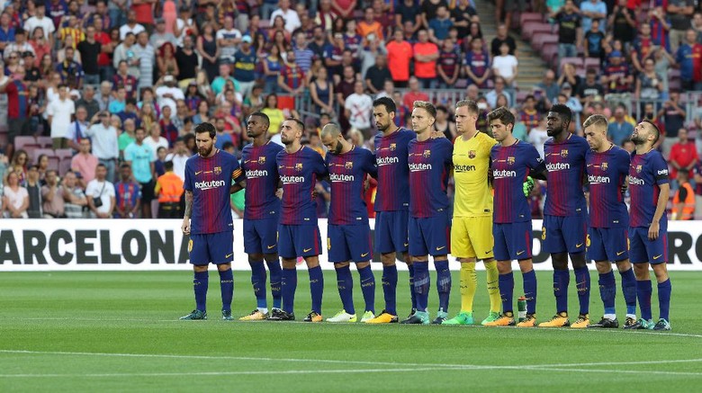 Barcelona Persembahkan Kemenangan untuk Korban Teror Barcelona Persembahkan Kemenangan untuk Korban Teror