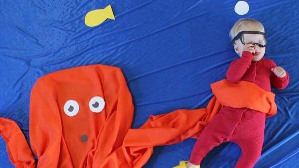 Foto: Kreatif! Selimut pun Bisa Jadi Background Foto si Kecil