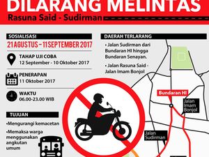 Larangan Sepeda Motor di Jalan Protokol Larangan Sepeda Motor di Jalan Protokol