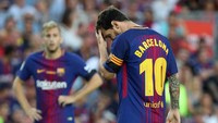Messi sendiri harus puasa gol dulu di laga ini meskipun tampil oke. Tak beruntung, tiga tembakan yang ia lepaskan terkena tiang gawang. (Foto: Sergio Perez/REUTERS)