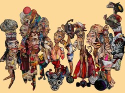 Seniman Nandanggawe Gelar Pameran Seri Kolase Sirkus di Bandung