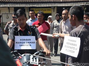 Polres Temanggung Gelar Rekonstruksi Penganiayaan oleh Suporter Bola