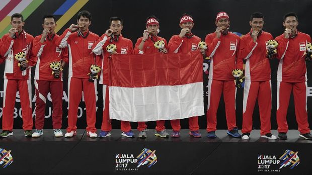 Tim beregu putra Indonesia meraih medali emas bulutangkis.