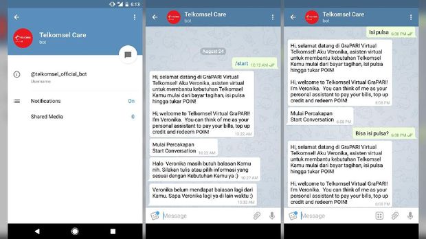 Bisa Diajak Chat, Telkomsel Veronika Belum Ada di Whatsapp
